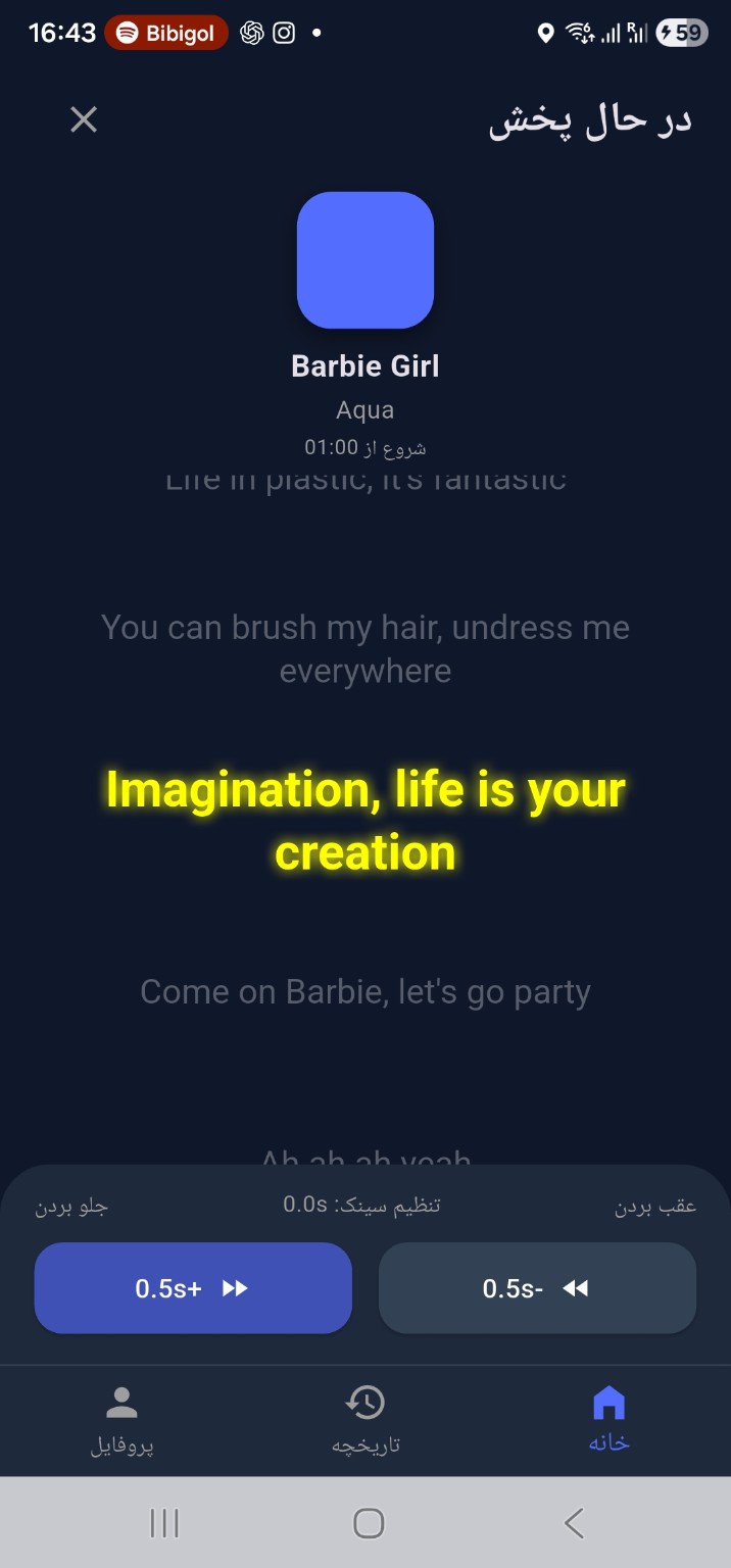 lyricssync app screen 3